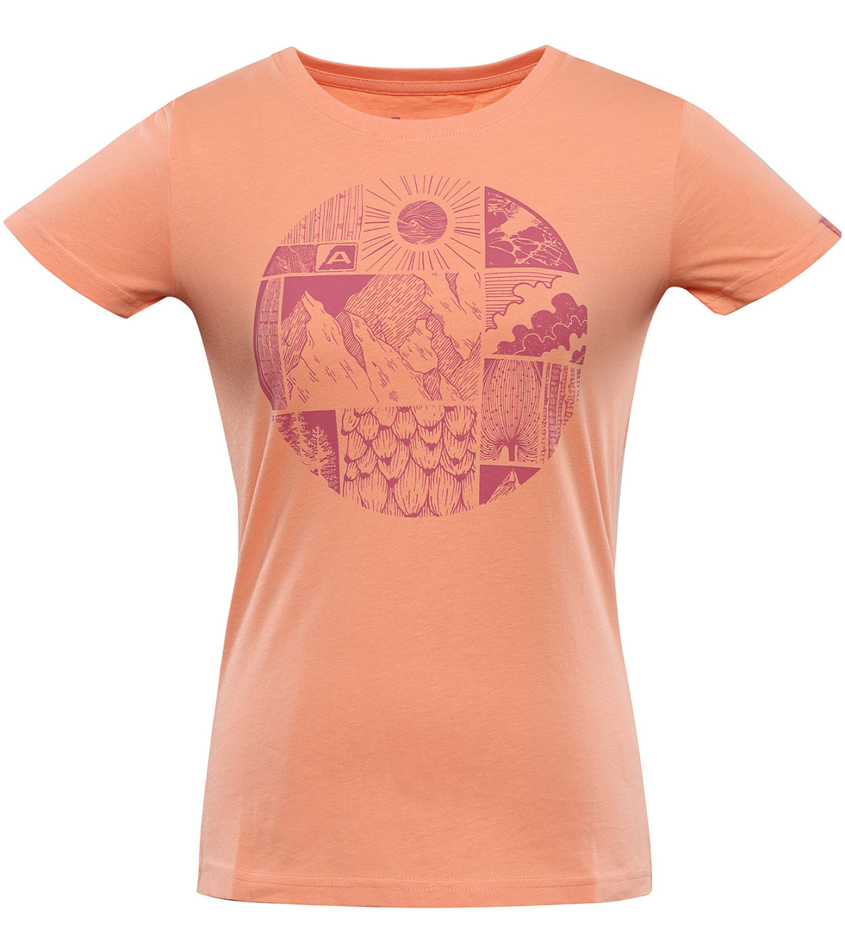 Alpine Pro Ecca Dámske bavlnené triko LTSB099 peach pink XXL
