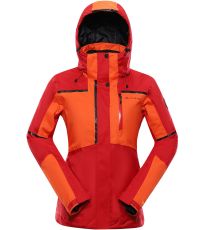 Dámska lyžiarska bunda MALEFA ALPINE PRO tmavo červená