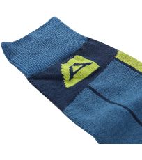 Unisex lyžiarske ponožky z merino vlny RODE ALPINE PRO perzská modrá