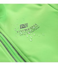 Detská softshell bunda MULTO ALPINE PRO neon green gecko